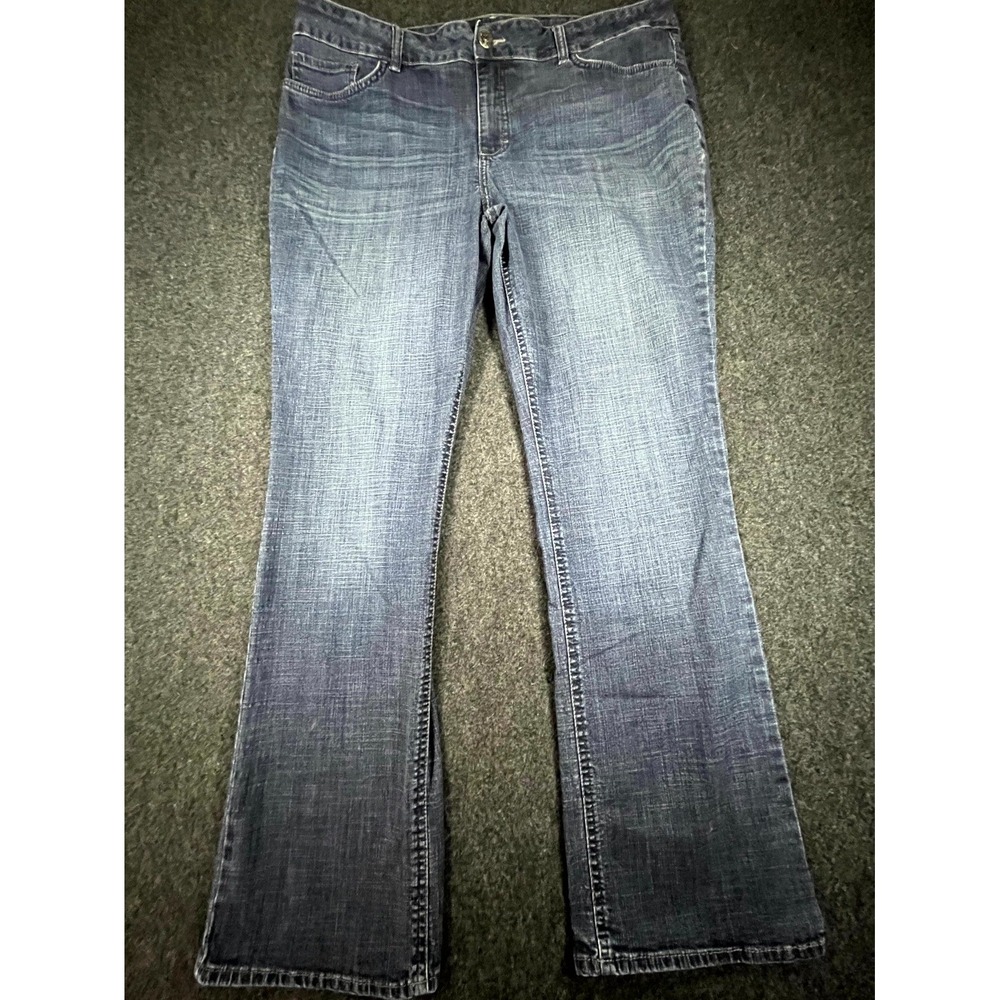 Y2K Riders by Lee Jeans Womens 18 Blue Denim Dark Wash Mid Rise Straight Leg